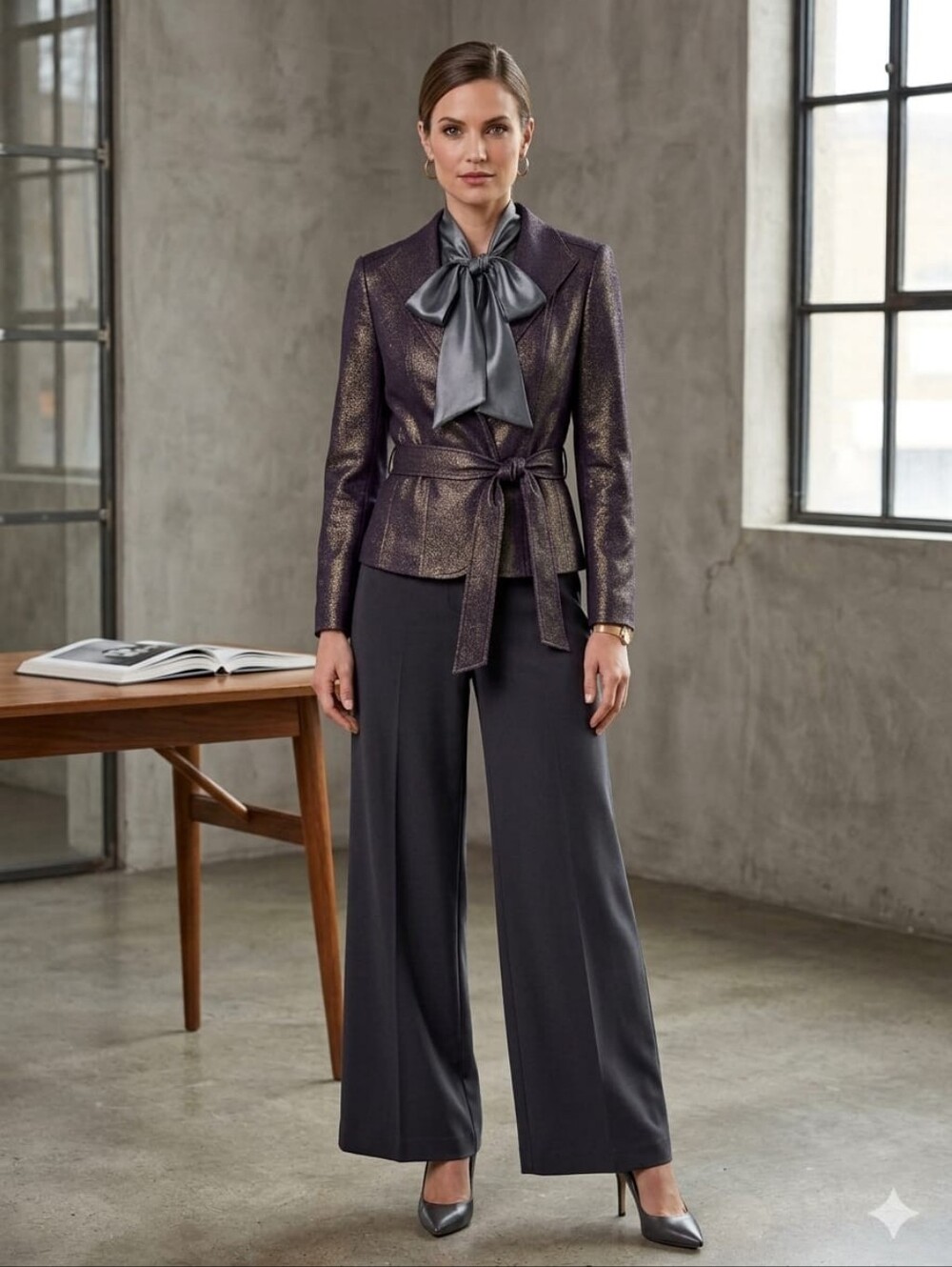 Tailored Metallic Nanette Lepore Jacket Blazer Size 6